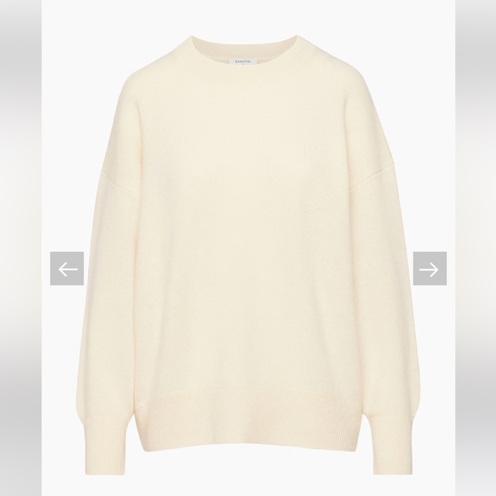 Aritzia Cashmere Toba Sweater - Whisper White